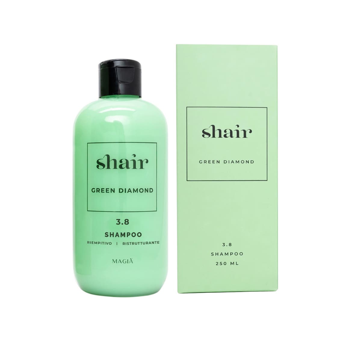 magiaprofessional_prodotti_Shair_Green-Diamond-Shampoo-250ml+pack