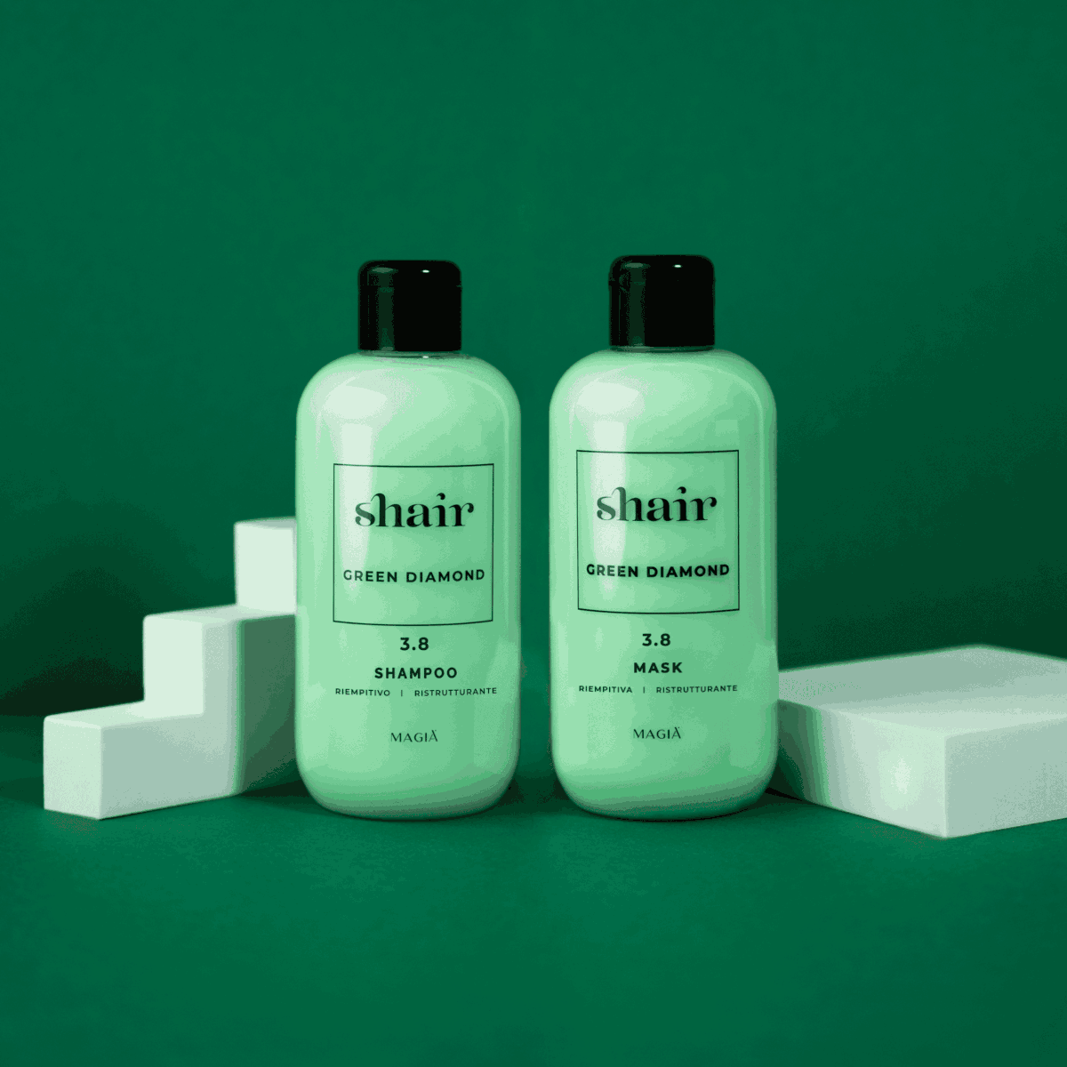 magiaprofessional_prodotti_Shair_Green-Diamond-Shampoo+Mask-250ml_stilllife